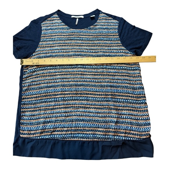 Scotch & Soda Maison Scotch Raffia Town Top XS Mixed Print Polyester Linen - Picture 7 of 10